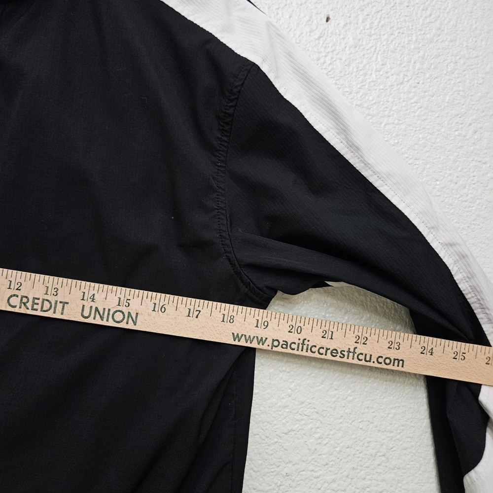 Nike Track Jacket Mens M Black White Storm-Fit Full Zip Sporty Windbreaker Coat - Picture 9 of 10
